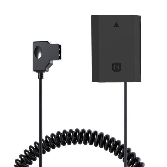 Picture of F1TP D-tap to NP-FZ100 Dummy Battery Continuous Power Supply with Coiled Cord is Compatible with Sony ZV-E1 Alpha A7IV A6600 A6700 A7SIII A7C A1 FX3 A7R3 A7R IV,A1 A9 A9R A9S Cameras