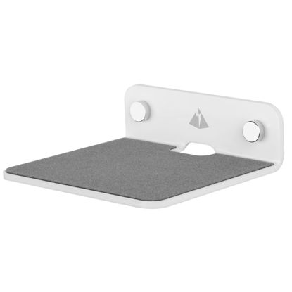 Picture of TXEsign Wall Shelf Speaker Shelf, Small Wall Shelf Speaker Mount Speaker Stand for Speaker, Webcam, Cell Phones, Display Shelf Acrylic Floating Speaker Shelf (White)