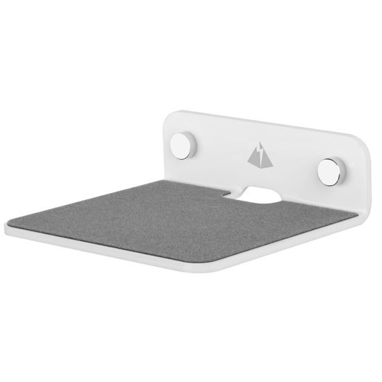 Picture of TXEsign Wall Shelf Speaker Shelf, Small Wall Shelf Speaker Mount Speaker Stand for Speaker, Webcam, Cell Phones, Display Shelf Acrylic Floating Speaker Shelf (White)