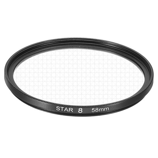 Picture of MECCANIXITY 58mm Star Lens Filter, Starburst Lens Filter 8 Points Star Camera Lens Filter for Night Scenery Glassworks