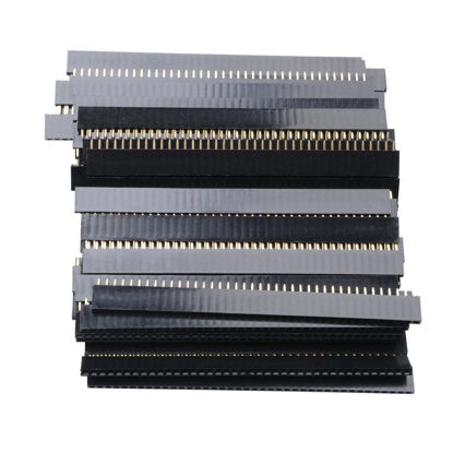 Picture of Qunqi 60Pcs 40 Pin 2.54mm Single Row Straight Female PCB Header Connector Strip for Arduino Shield