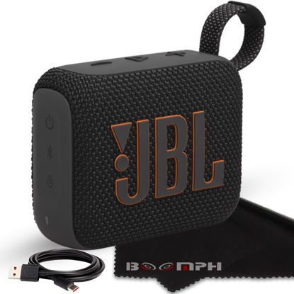 Picture of JBL Go 4 Portable Bluetooth Wireless Speaker, IP67 Waterproof and Dustproof Built-in Battery - Black - Boomph's Comprehensive Ultimate Performance Cloth Solution for Your On-The-Go Sound Experience