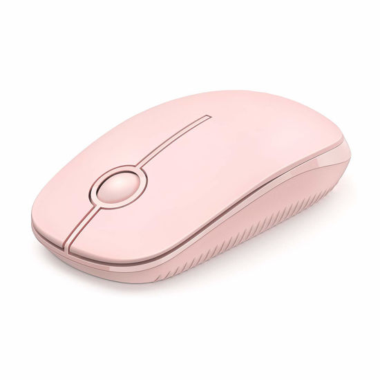 Picture of VssoPlor Wireless Mouse, 2.4G Slim Portable Computer Mice with Nano Receiver for Notebook, PC, Laptop, Computer (Pure Pink)