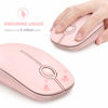 Picture of VssoPlor Wireless Mouse, 2.4G Slim Portable Computer Mice with Nano Receiver for Notebook, PC, Laptop, Computer (Pure Pink)