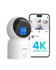 Picture of ZOSI 4K Pan/Tilt Smart Security Camera Indoor, Plug in 2.4/5GHz WiFi Camera, 2 Way Video, Motion Tracking, 8MP Baby/Pet Dog Monitor with Phone app, C519M8 360° View Home Cam, Cloud & SD Card Storage