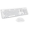 Picture of Wireless Keyboard Mouse Combo, 104 Keys Cute Colorful Keyboard with Number Pad & Mouse for Windows, Computer, PC, Notebook, Laptop (White)