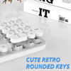 Picture of Wireless Keyboard Mouse Combo, 104 Keys Cute Colorful Keyboard with Number Pad & Mouse for Windows, Computer, PC, Notebook, Laptop (White)