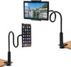 Picture of CLMCL Gooseneck Tablet Holder,Adjustable Tablet Holder Mount,Cell Phone Holder,Cell Phone Stand,Tablet Stand,Long Arm Bed Desk Bracket for cell phones and tablets 4-11 Inches Device (Black)