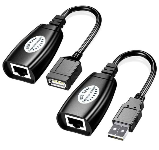Picture of Siawclub USB Over Ethernet Extender to Rj45 Adapter for Cat 6/6e/5/5e UP to 50m/164ft, USB to Ethernet Adapter for Laptop, Compatible with Computers, Mobile Phones, Keyboards, U Disks, Printers