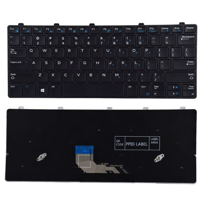 Picture of SUNMALL Replacement Keyboard Compatible with Dell Latitude 11 3180 3189 3190 Latitude 13 3300 3380 with Frame Us Layout
