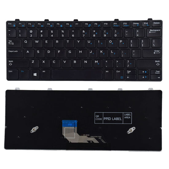 Picture of SUNMALL Replacement Keyboard Compatible with Dell Latitude 11 3180 3189 3190 Latitude 13 3300 3380 with Frame Us Layout