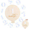 Picture of Wooden Balloon Baby Milestone Cards - Wooden First Year Milestone Signs,Baby Announcement Monthly Milestone Markers,Baby Shower Photography Props
