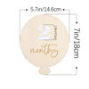 Picture of Wooden Balloon Baby Milestone Cards - Wooden First Year Milestone Signs,Baby Announcement Monthly Milestone Markers,Baby Shower Photography Props