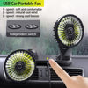 Picture of Car Cooling Fan,360° Adjustable Dual Head Cooling Air Fan Brushless Motor Low Noise Automobile Vehicle Fan Micro USB for Car/SUV/RV/Truck/Boat Use (Without Coloured Light)