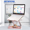 Picture of JOYEKY Laptop Stand for Desk, Adjustable Computer Stand with 360° Rotating Base, Ergonomic Laptop Riser for Collaborative Work, Foldable & Portable Laptop Stand, fits for All 10-16" Laptops