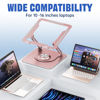 Picture of JOYEKY Laptop Stand for Desk, Adjustable Computer Stand with 360° Rotating Base, Ergonomic Laptop Riser for Collaborative Work, Foldable & Portable Laptop Stand, fits for All 10-16" Laptops