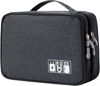 Picture of Trawila Electronics Organizer,Double Layer Travel Cable Organizer Bag,Digital Storage Bag Electronic Accessories Case for Cables, Adapters, Chargers, Wires, Flash Disk, Power Bank, Headphone (Black)