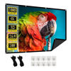 Picture of Projector Screen 2024 Upgraded -lejiada Black Backing,Straight Edges, Foldable, Washable and Wrinkle-Free - for Indoor Home Theater and Outdoor Cinema