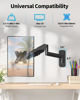 Picture of MOUNTUP Single Monitor Wall Mount for Max 32 Inch Computer Screen, Fully Adjustable Gas Spring Monitor Arm, Wall Mounted Monitor Holder Support 2.2-17.6lbs Display, VESA Bracket Fit 75x75mm, 100x100mm