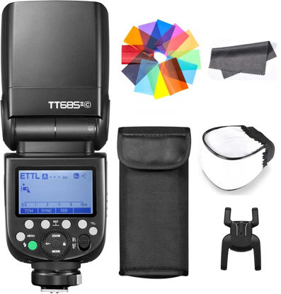 Picture of GODOX TT685II-C Flash Speedlight for Canon Camera, E-TTL 2.4G Wireless X System 1/8000s HSS TTL TCM Speedlite for Canon 6D 7D 5D Mark IV II III 90D 250D R5 (Upgraded TT685C)