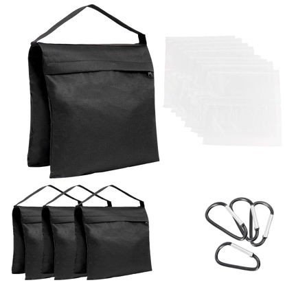 Picture of HikPik 4 Pack Sandbags Weight Bags Designed for Photo Stands, Light Stand tripods, Photo Sets, Outdoor patios, pop up Tents, Umbrella Bases Fishing Chairs