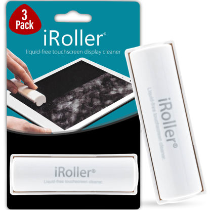 Picture of iPad Screen Cleaner by iRoller - Pack of 3 - No Need for Spray or Wipes, Liquid Free - Reusable & Washable -Portable Phone Screen Cleaner for Touchscreen- Ideal for Smartphone, Macbook, Monitor - 3.5"