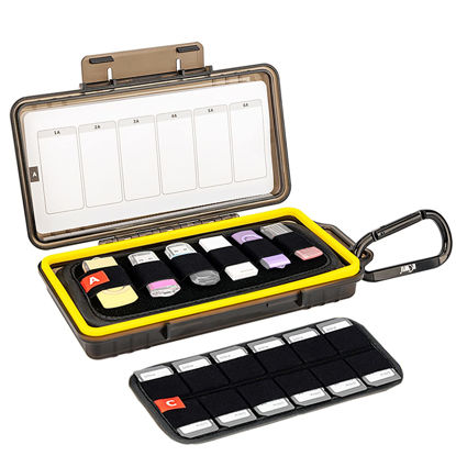 Picture of (12 USB+24 SD) USB Flash Drive Case with Labels,Thumb Drive Jump Drive Pen Drive Holder Organizer, Shockproof Water-Resistant,SD Card/NS/PSV/CFexpress Type A Card Case