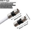 Picture of Taiss 20PCS RG6 Compression connectors,F Type Coaxial Cable Compression connectors (Black)