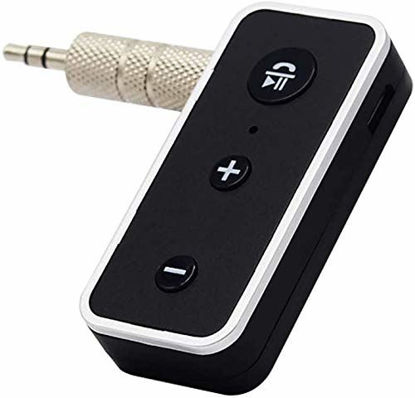 Picture of Geva Bluetooth 5.0 car Audio Adapter BT Receiver for Car, 3.5mm Wireless Adapter Wireless Audio Receiver Wireless BT Audio Adapter Built-in Microphone for Home Audio Music Streaming Sound System