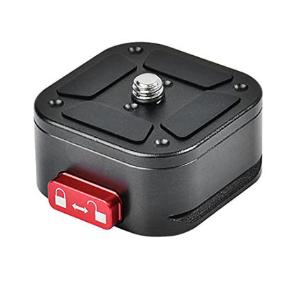 Picture of Quick Release Plate, Camera Tripod Mount Arca Swiss QR Plate Fast Claw Clamp Compatible with Canon Sony Nikon Pentax DSLR/SLR/Zhiyun/Feiyu/DJI/Moza Stabilizer, Tripod Slider Gimbal