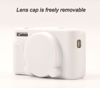 Picture of Pocoukate Case for Canon PowerShot SX740 HS Camera, Soft Silicone Protective Cover Skin with Removable Lens Cover for SX740/SX730 HS Accessories Rubber with Tempered Glass Screen Protector - White