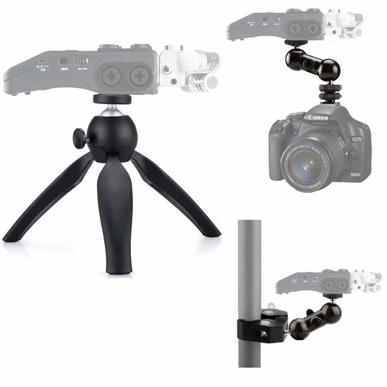 Picture of 3-in-1 Zoom Recorder Tripod,Clamp Mount Stand Accessory Kit for Zoom Recorder H6 H5 H4n H2n H1n,Tascam Recorder DR-40 DR-05 DR-22WL DR-44WL DR-100MKIII - Acetaken
