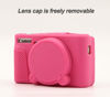 Picture of Pocoukate Case for Canon PowerShot SX740 HS Camera with Screen Protector, Soft Silicone Protective Cover Skin with Removable Lens Cover for SX740 HS, SX730 HS Accessories Rubber - Peach Pink