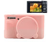 Picture of Pocoukate Case for Canon PowerShot SX740 HS Camera with Screen Protector, Soft Silicone Protective Cover Skin with Removable Lens Cover for SX740/SX730 HS Accessories Rubber - Sweet Smoked Pink