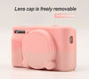 Picture of Pocoukate Case for Canon PowerShot SX740 HS Camera with Screen Protector, Soft Silicone Protective Cover Skin with Removable Lens Cover for SX740/SX730 HS Accessories Rubber - Sweet Smoked Pink