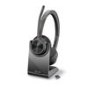Picture of Poly Voyager 4320 UC Wireless Headset & Charge Stand (Plantronics) - Stereo Headphones w/Noise-Canceling Boom Mic - Connect PC/Mac/Mobile via Bluetooth - Works w/Teams, Zoom, & More - Amazon Exclusive