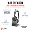 Picture of Poly Voyager 4320 UC Wireless Headset & Charge Stand (Plantronics) - Stereo Headphones w/Noise-Canceling Boom Mic - Connect PC/Mac/Mobile via Bluetooth - Works w/Teams, Zoom, & More - Amazon Exclusive