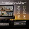 Picture of MokerLink 11 Port PoE Switch with 9 Port PoE+, 2 Fast Ethernet UpLink, 10/100Mbps, 120W 802.3af/at PoE, Fanless Plug & Play Network Switch