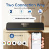 Picture of Computer Speakers for Desktop Laptop Tablet, Wired USB Mini Sound Bar Speaker with Stereo Sound, Vibrating Diaphragms, Flowing LED, Plug-n-Play PC Speakers Computer Sound Bar, Bluetooth & USB Input