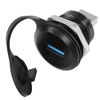 Picture of QIANRENON USB3.0 Male to Female Threaded Fixing Adapter 5Gbps USB3.0 Plug to Socket Round Waterproof Converter USB3.0 Data Connector Mount Socket, for USB Data Transfer/Charging