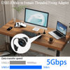 Picture of QIANRENON USB3.0 Male to Female Threaded Fixing Adapter 5Gbps USB3.0 Plug to Socket Round Waterproof Converter USB3.0 Data Connector Mount Socket, for USB Data Transfer/Charging