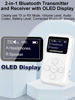 Picture of Hoyromany Bluetooth Transmitter Receiver for Airplane Travel TV Car, OLED Display Wireless Bluetooth 5.3 Audio Adapter 3.5mm Jack AUX RCA for Home Stereo Airpods Wireless Headphone Earbuds Speaker