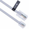 Picture of 5m RJ11 to RJ45 Cable RJ11 to RJ45 Cable Phone Telephone Cord RJ11 6P4C to RJ45 8P8C Connector Plug Cable for Landline Telephone (White)