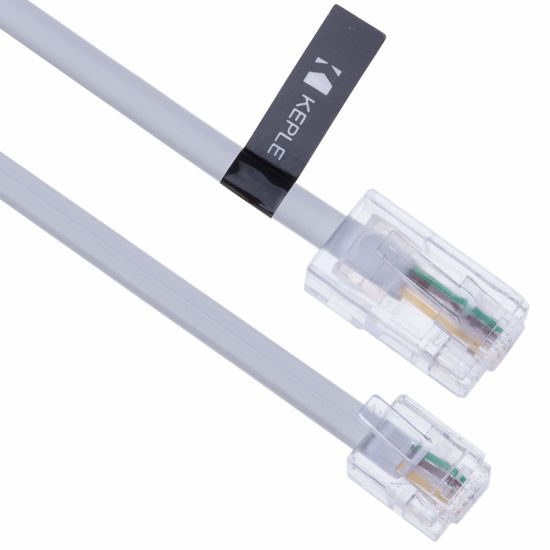 Picture of 5m RJ11 to RJ45 Cable RJ11 to RJ45 Cable Phone Telephone Cord RJ11 6P4C to RJ45 8P8C Connector Plug Cable for Landline Telephone (White)