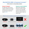Picture of EASYCEL HDMI to Component Converter with HDMI and Component Cables, 1080P Aluminum HDMI to RGB Converter, HDMI to YPbPr 5RCA Converter with Scaler Function