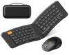 Picture of ProtoArc Ergonomic Foldable Keyboard Mouse, XKM03 Portable Folding Bluetooth Keyboard Mouse Combo for Business and Travel, Split Design, 3 Bluetooth, Rechargeable, for iPad, Tablet, iPhone, Laptop