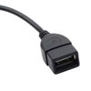 Picture of Pxiryanlow Black USB to AUX Adapter Cable,3.5mm Male AUX Plug to USB 2.0 Female Converter Adapter Cable Cord for Car Aux Port 20cm/8-inch Length Black OTG Adapter Accessories