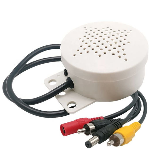 Picture of Custom/Clearnace/Handling for 4 units of Vanxse Mini Amplifier Microphone and Speaker High Sensitive Two Way Audio Input/Output Mic for CCTV Security Camera DVR System IP Camera