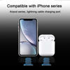 Picture of VIWIEU Anti Dust Plugs Metal Cover Compatible with iPhone 14 13 12 11 X XS XR 8 7 SE Mini Plus Pro Max iPad AirPods 4 Pack,Lightning Charging Port Dust Caps Protector with Plug Holder (Pacific Blue)