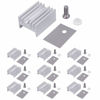 Picture of WayinTop 10 Packs TO-220 Aluminum Heatsink & Insulator/Mounting Kits for TO-220 MOSFET Transistor, TO-220 Heatsink + M3 Screw + Screw Washer + Insulator Rubberized Silicone (20mmx15mmx10mm)